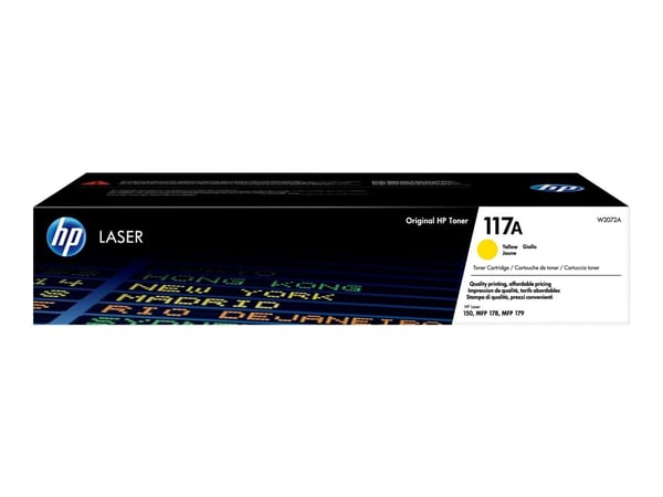 Lasertoner, HP 117A W2072A, Gul