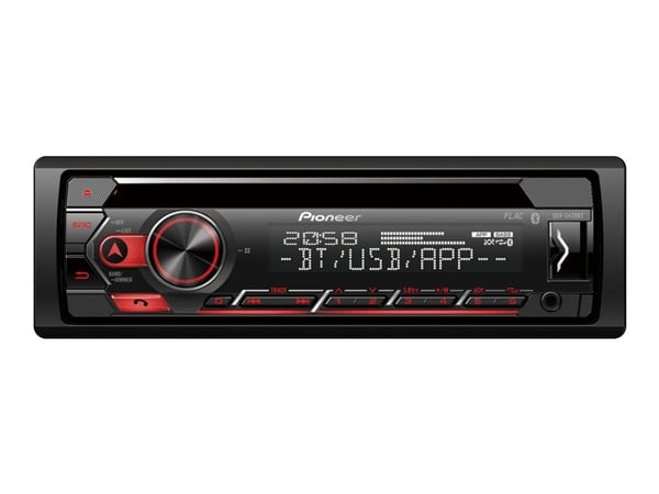 Pioneer DEH-S420BT, Musta, Punainen, 1 DIN, 200 W, CD,CD-R,CD-RW, Android, iOS, PTY