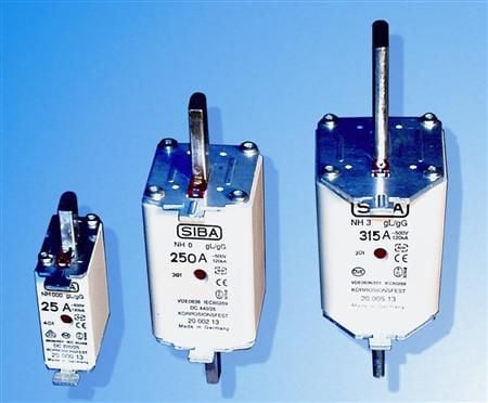 SIBA NH-sikringer 125A 500V - gG Vakiomalli str. 00 - (3 kpl)