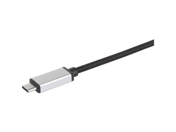 Renkforce RF-4888284, 0,15 m, USB C, USB A, USB 3.2 Gen 1 (3.1 Gen 1), Svart, Sølv