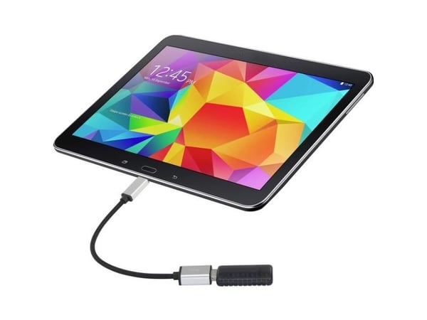 Renkforce RF-4888284, 0,15 m, USB C, USB A, USB 3.2 Gen 1 (3.1 Gen 1), Svart, Sølv