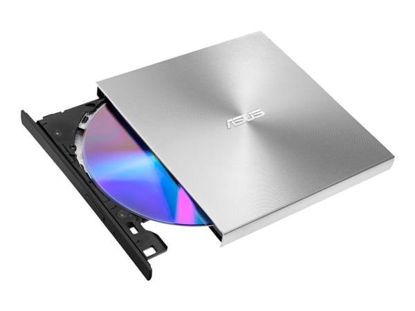 ASUS ZenDrive U9M SDRW-08U9M-U - Platestasjon - DVD±RW (±R DL) - 8x/8x - USB 2.0 - ekstern - sølv - for 15; ROG Strix G15; ROG Zephyrus Duo 15; ROG...