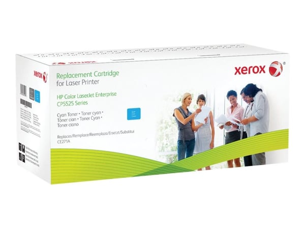 Xerox Värikasetti, syaani. Vastaa tuotetta HP CE271A. Yhteensopiva avec HP Colour LaserJet CP5525-tulostimen kanssa, 15700 sivua, 15700 sivua, Syaa...