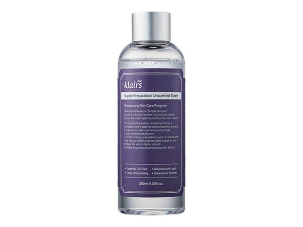 Dearklairs Supple Preparation Unscented Toner 6.08 Fl Oz - Lightweight Essential