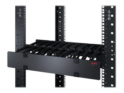 APC Horizontal Cable Manager Single-Sided with Cover - Rackkabelstyringspanel med deksel - svart - 1U - TAA-samsvar - for P/N: SCL500RM1U, SMTL2K2R...