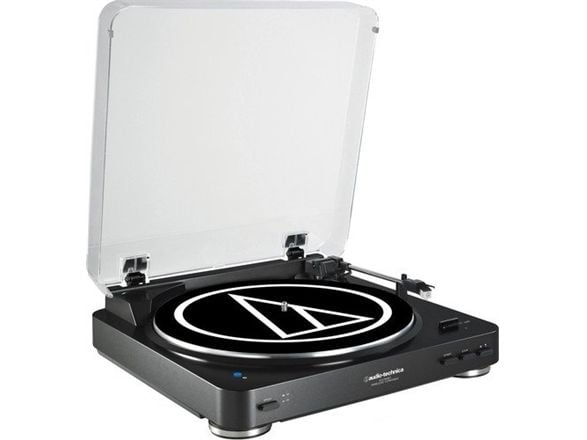 Audio-Technica AT-LP60XBT, Hihnakäyttöinen levysoitin, Täysin automaattinen, Musta, Alumiini, 33 1/3,45 RPM, 33 1/3,45 RPM