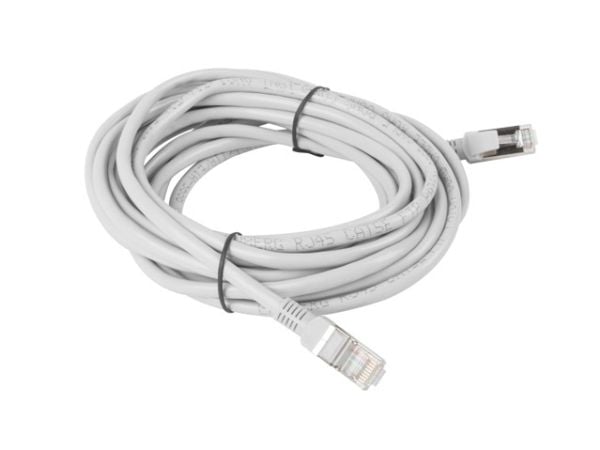 Lanberg - Koblingskabel - RJ-45 (hann) til RJ-45 (hann) - FTP - CAT 5e - flertrådet - grå, RAL 7035