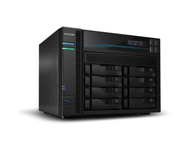 Asustor Lockerstor 10 AS6510T, NAS, Tower, Intel Atom®, C3538, Musta