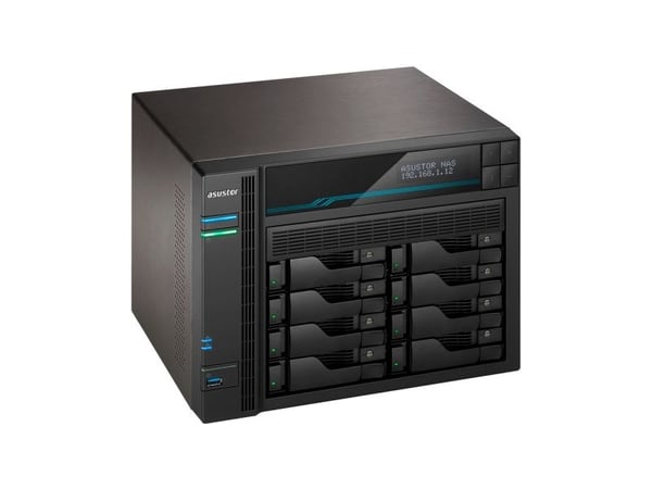 Asustor Lockerstor 10 AS6510T, NAS, Tower, Intel Atom®, C3538, Musta