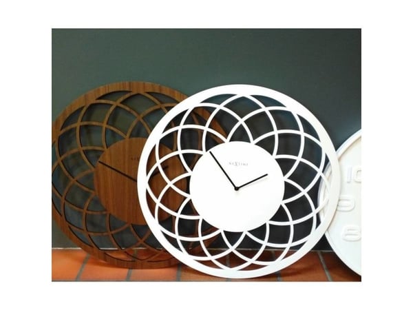 NeXtime 3115BR, Vegg, Kvartsklokke, Sirkel, Brun, Tre, Voksne