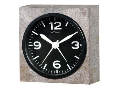 NeXtime klocka 5167 Real Time Heavy Metal - 9,5x9,5x3,2 cm - vägg - grå