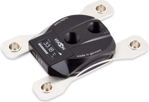 Aqua Computer 21714, Svart, Sølv, Water block, Væske, Acetal,Nickel, AM4, 1/4"