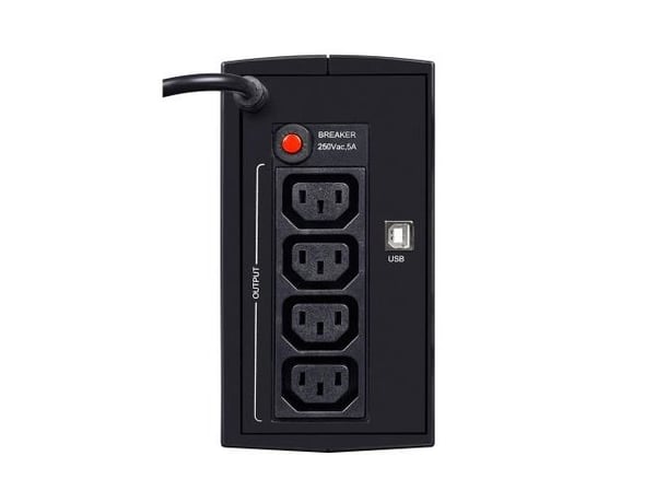 EVER DUO 550 AVR - UPS - AC 230 V - 330 watt - 550 VA - enkeltfase - blysyre - 5 Ah - USB - utgangskontakter: 4
