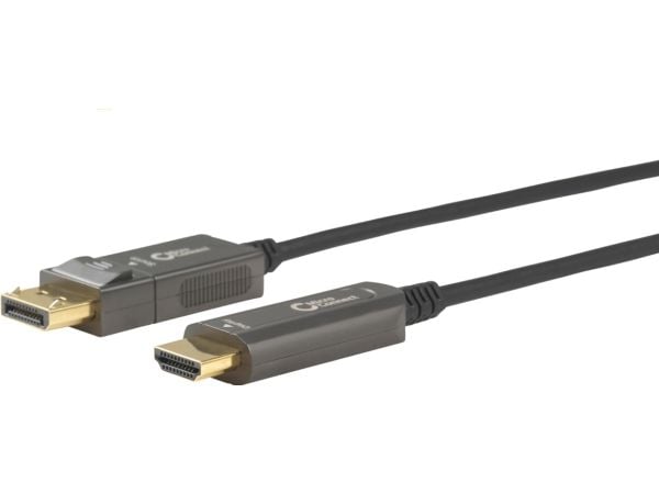 MicroConnect Premium - Video adapter - DisplayPort hann til HDMI hann - 20 m - hybridkobber / fiberoptikk - svart - Active Optical Cable (AOC), 4K ...