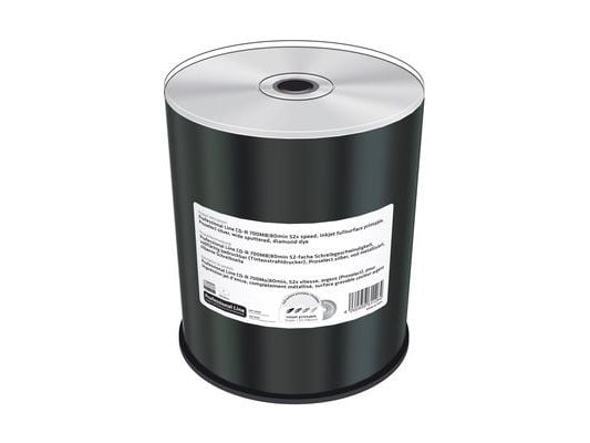 MediaRange Professional Line - 100 x CD-R - 700 MB (80 min) 52x - sølv - blekkstråleskrivbar overflate - spindel
