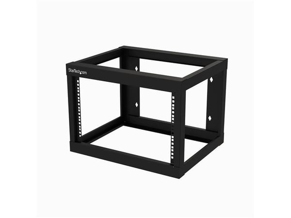 StarTech.com RK619WALLO, Seinään asennettava laitekehikko, 6U, 80 kg, 10,5 kg, Musta