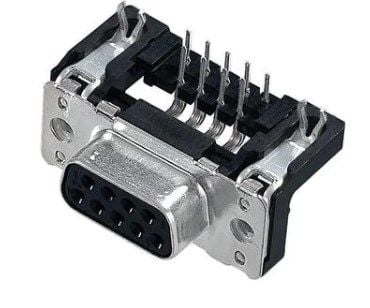 Harting 09 66 152 6613, D-Sub 9-pin F, Musta, Metallinen, Naaras, Lasikuitu, Terästä, Kestomuovipolyesteri (PBT), Kupari, 1000 V