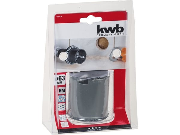 kwb 499436, Single/enkelt, Drill, Keramisk, Betong, Naturstein, Gipsplater, Plast, Svart, Tungsten Carbide (TC), 5,5 cm