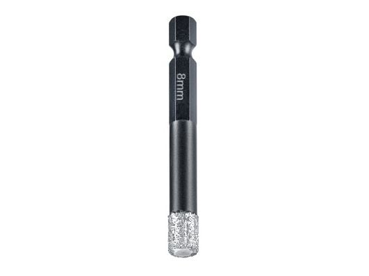 kwb 500308, Single/enkelt, Drill, Keramisk, Granitt, Hard keramikk, Marmor, Soft Keramiske veggflis, Stein, Flis, Svart, 4 cm, 8 cm