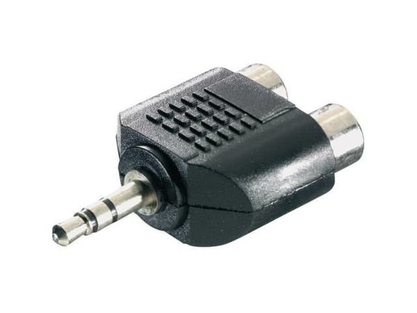 SpeaKa Professional SP-7870248, 3.5 mm, 2 x RCA, Musta
