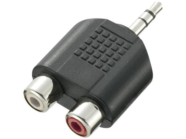 SpeaKa Professional SP-7870248, 3.5 mm, 2 x RCA, Svart