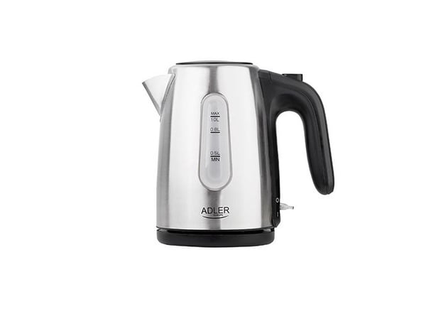 Adler AD 1273, 1 l, 1200 W, Svart, Hasselnöt, Rostfritt stål, Rostfritt stål, Vattennivå indikator