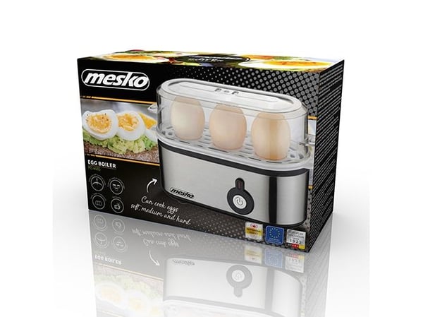Mesko MS 4485 munakeitin 3 munaa 210 W Musta, hopea, läpinäkyvä