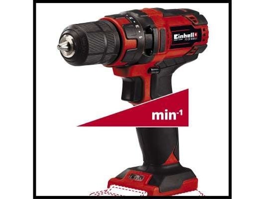 Einhell TC-CD 18/35 Li - Solo, Boremaskin med pistolgrep, Sort, Rød, 1 cm, 550 RPM, 1 RPM, 35 Nm - SOLO