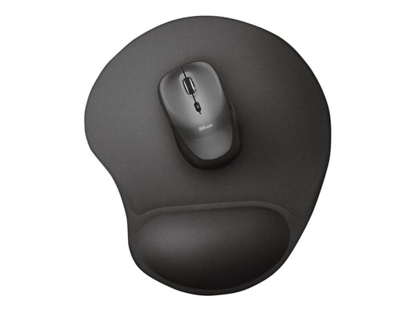 Trust Bigfoot Gel Mouse Pad - Musematte med håndleddsstøtte - svart