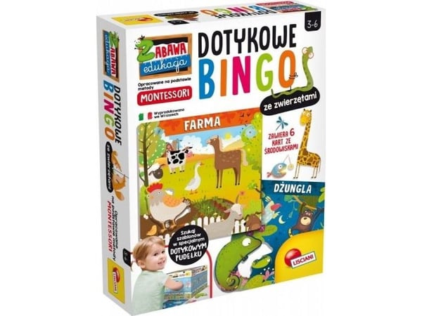 Berøringsbingo med dyr Montessori Plus 72460 LISCIANI