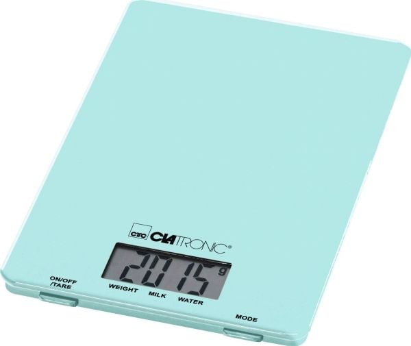 Clatronic KW 3626, Elektronisk kjøkkenvekt, 5 kg, 1 g, Mynte, Rektangel, fl oz, ml, g, lb oz