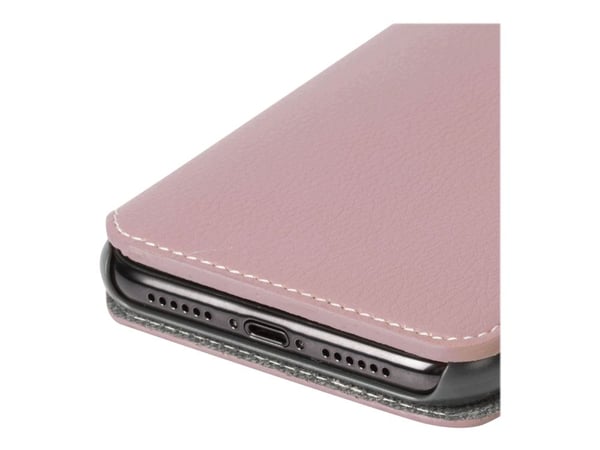 Krusell Pixbo 4 Card SlimWallet - Lommebok for mobiltelefon - veganlær - rosa - for Apple iPhone XS Max
