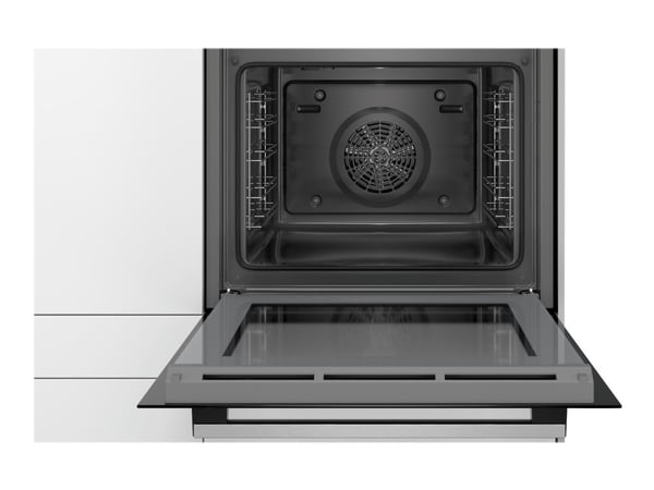 Siemens iQ100 HB510ABR0S - Ovn - innebygd - fordypning - bredde: 56 cm - dybde: 55 cm - høyde: 58.5 cm - Klasse A - rustfritt stål