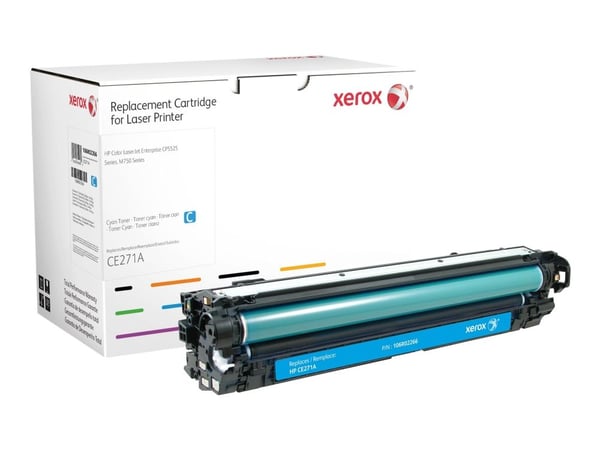 Xerox Värikasetti, syaani. Vastaa tuotetta HP CE271A. Yhteensopiva avec HP Colour LaserJet CP5525-tulostimen kanssa, 15700 sivua, 15700 sivua, Syaa...