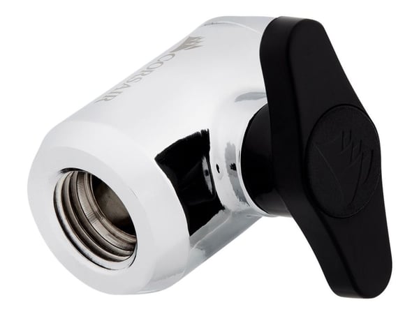 CORSAIR Hydro X Series XF Ball Valve - Manuell kuleventil for væskekjølesystem - krom