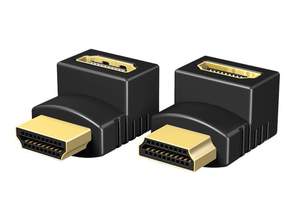 ICY BOX IB-CB009-1 - HDMI-adapter - HDMI hane till HDMI hona - svart - stöd för 4K (paket om 2)