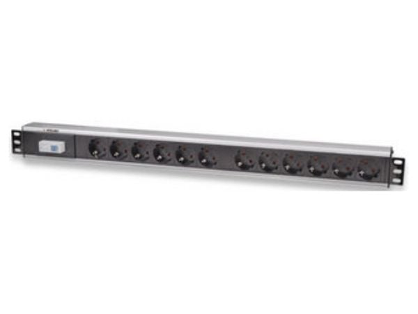 Intellinet I-CASE STRIP-12SH, Strømkontaktmontering, Aluminium, Svart, 3 m, CE, WEEE/RAEE, 220-250 V, 12 AC-utganger Intellinet I-CASE STRIP-12SH, Strømkontaktmontering, Aluminium, Svart, 3 m, CE, WEEE/RAEE, 220-250 V, 12 AC-utganger