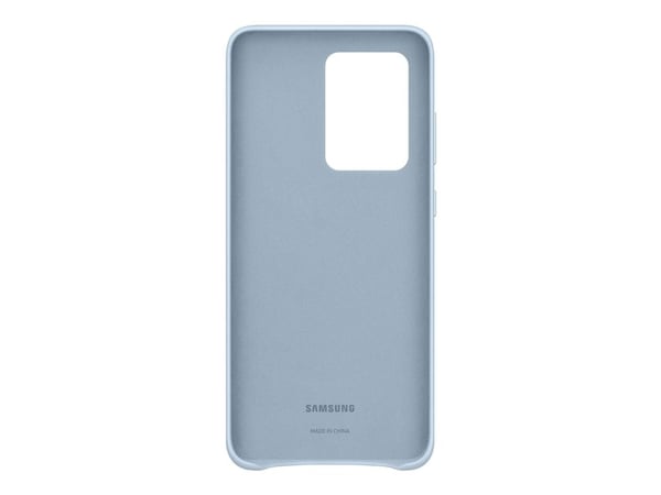 Samsung Leather Cover EF-VG988 - Baksidesskydd för mobiltelefon - aluminium, läder - korallblå - för Galaxy S20 Ultra, S20 Ultra 5G