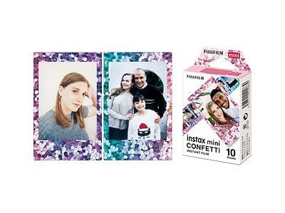 Fujifilm Instax Mini CONFETTI - Färgfilm för snabbframkallning - instax mini - ISO 800 - 10 exponeringar