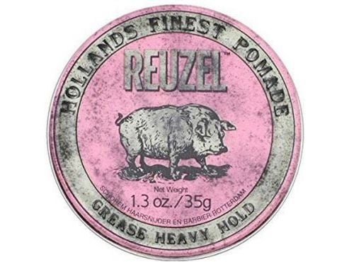 Reuzel hollands Finest Pomade Pomade med veldig sterk hold basert på voks og olje i rosa 35g