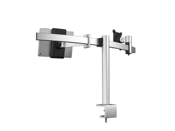 DURABLE - Kiinnityssarja - Säädettävä varsi - Monitorille / Tabletille - Alumiini, Premium muovi - Hopea - Näytön koko: 21"-27" (näyttö) / 7"-13" (...