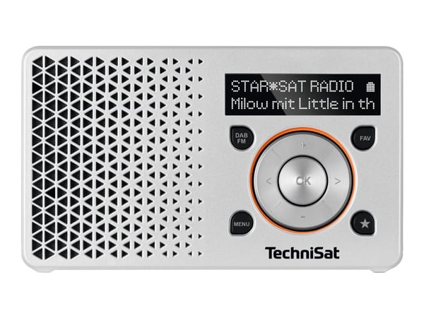 TechniSat DigitRadio 1 - Bærbar DAB-radio - 1 watt - sølv, oransje