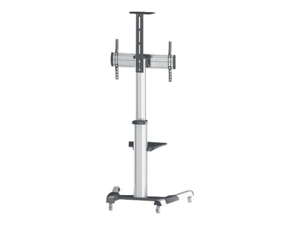 Manhattan TV & Monitor Mount, Trolley Stand, 1 screen, Screen Sizes: 37-65", Silver, VESA 200x200 to 600x400mm, Max 50kg, LFD, Lifetime Warranty - ...