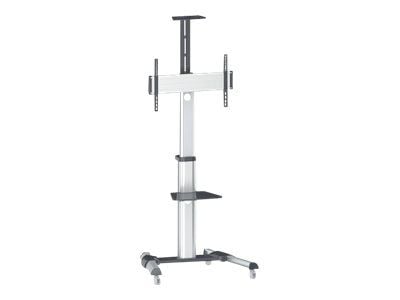 Manhattan TV & Monitor Mount, Trolley Stand, 1 screen, Screen Sizes: 37-65", Silver, VESA 200x200 to 600x400mm, Max 50kg, LFD, Lifetime Warranty - ...
