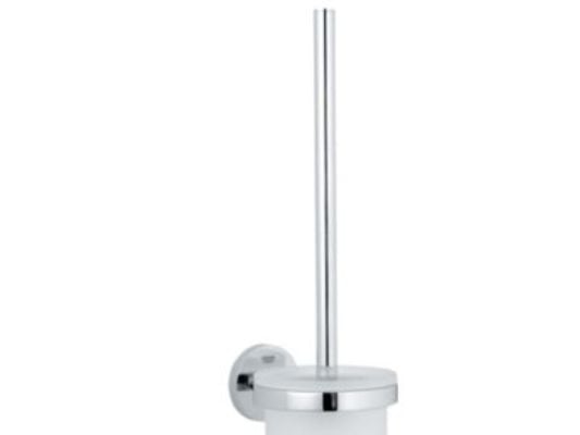 GROHE Essentials, Toalettbørste og holder, Kromfarget, Glass, Metall