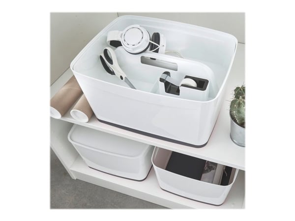 Leitz MyBox - Lagringsboxfack - 3 utrymmen - vit