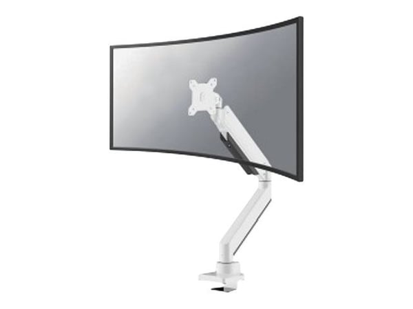 Neomounts NM-D775PLUS - Monteringssats - fullständig rörelse - för LCD-display - aluminium - vit - skärmstorlek: 10"-49" - klämma, monterbar, skydd...