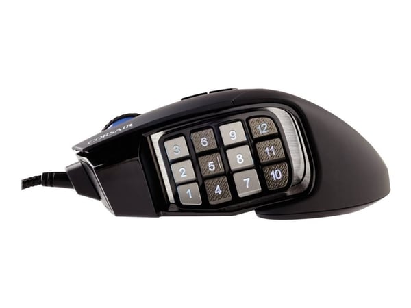 CORSAIR Gaming Scimitar RGB Elite - Mus - optisk - 17 knapper - kablet - USB - svart