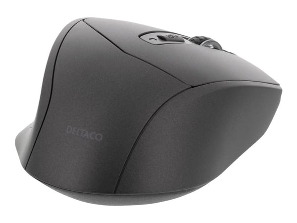 DELTACO MS-901 Silent - Mus - optisk - 4 knapper - trådløs - Bluetooth 5.0 - mørk grå