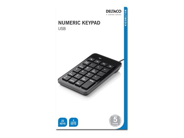 DELTACO TB-120 - Tangentbord - USB - svart